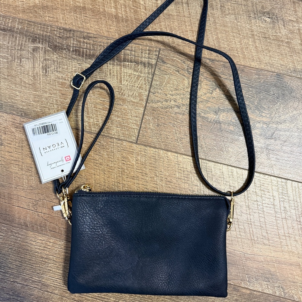 Black wristlet purse